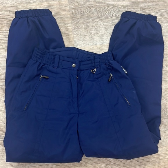 Vintage Obermeyer Artic T Snow Pants (Navy) Retro Ski Pants High Waist women's 8 - Picture 7 of 14